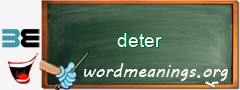 WordMeaning blackboard for deter